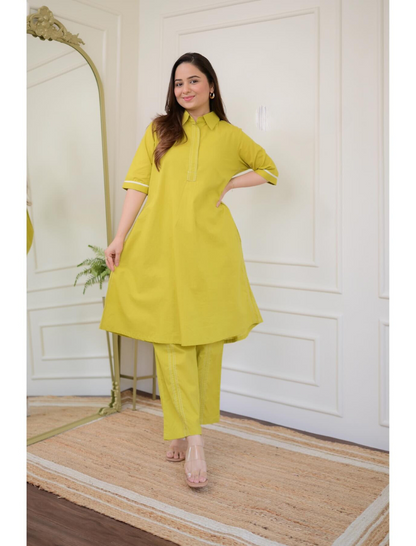 Elegant Classy Yellow Co-ord Set