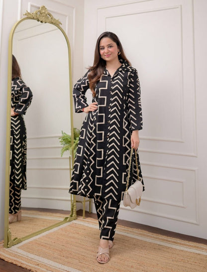 Premium Jaipuri Aline Printed Co-ord Set