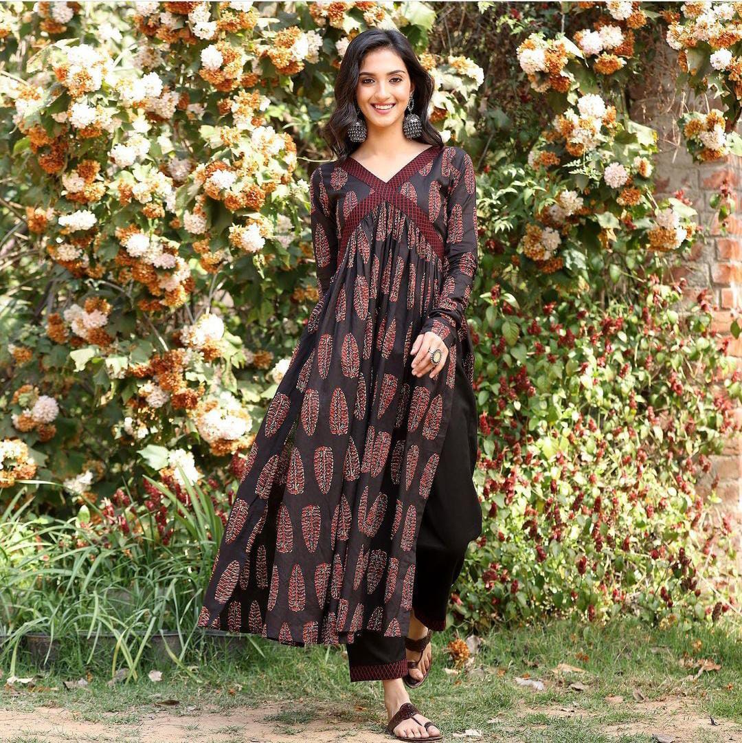 Alia Style Hand Block Printed Co-ord Set