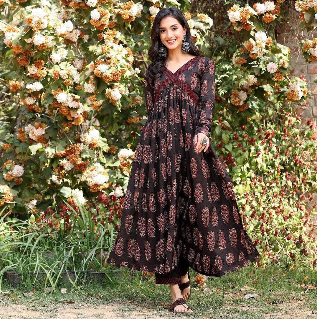 Alia Style Hand Block Printed Co-ord Set