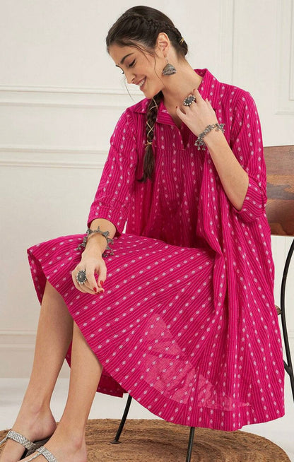 Designer Classy Printed Middi Dress