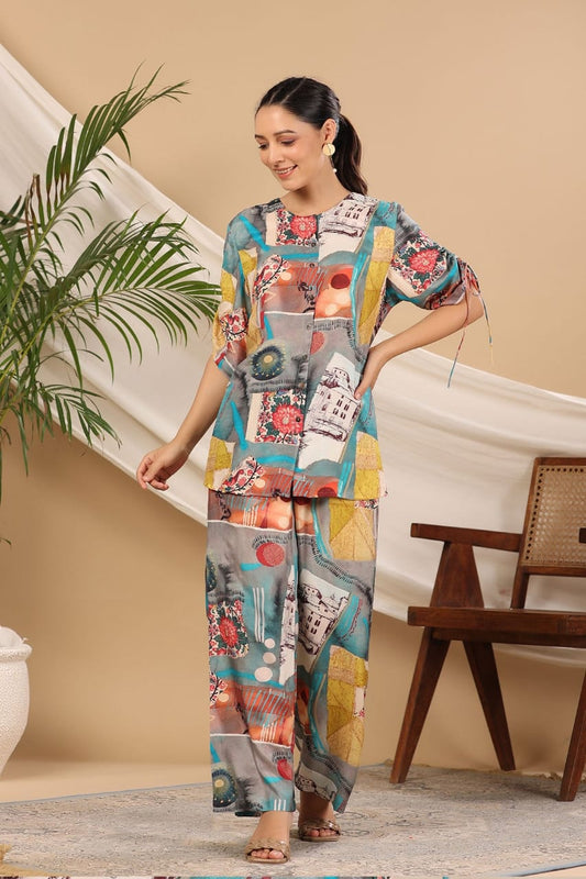 BEAUTIFUL MUSLIN PRINTED CO-ORDS SET