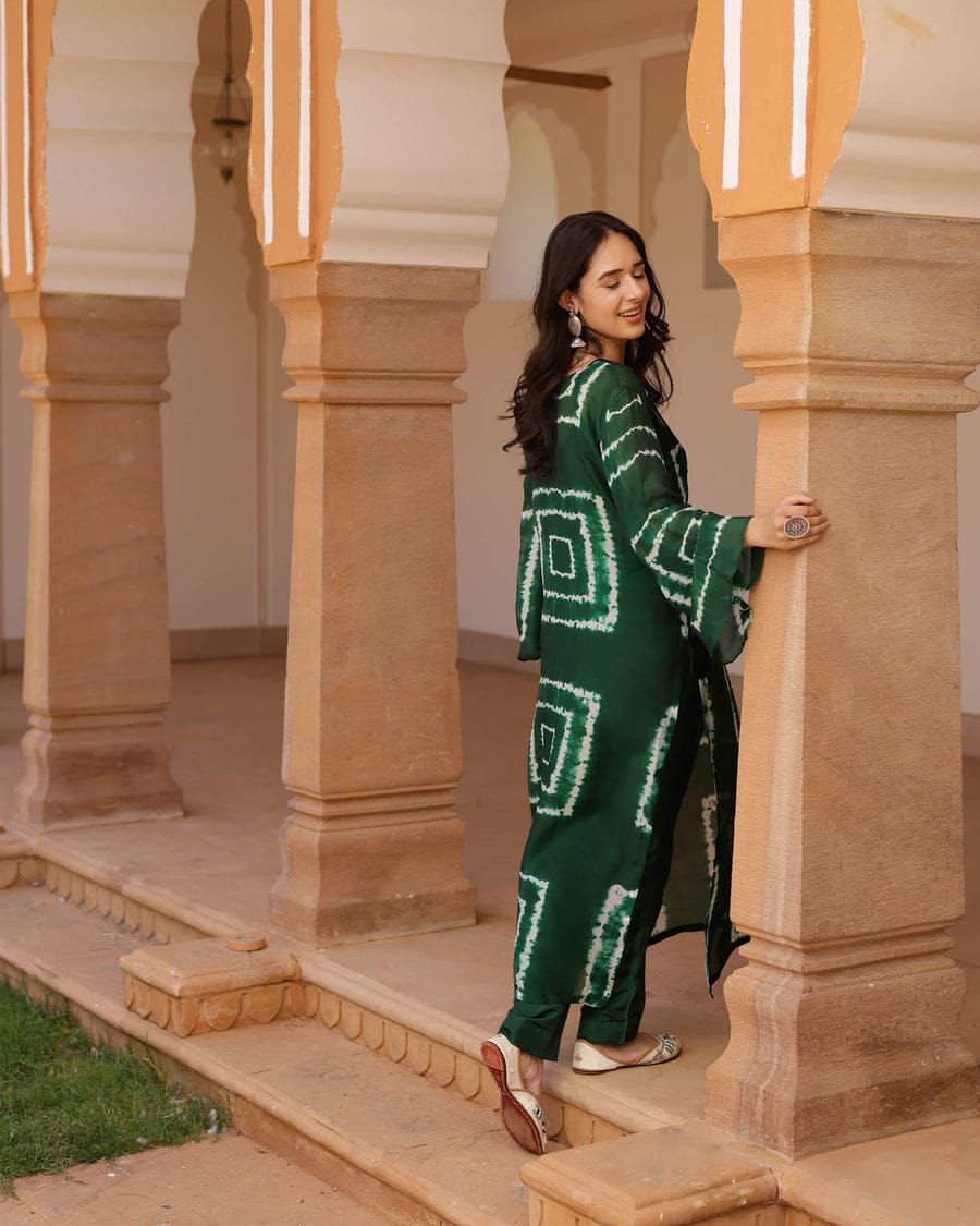 Green long Co-ord Set